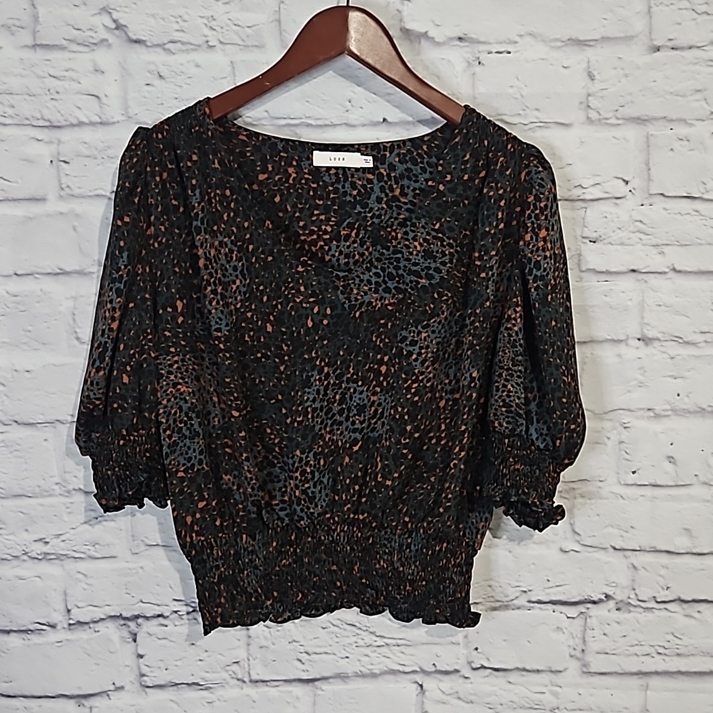 Lush leopard print blouse